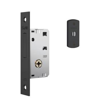 Imagem de Fechadura de Segurança Trava Auxiliar 1003 Tetra Chave Preto Fosco 18m