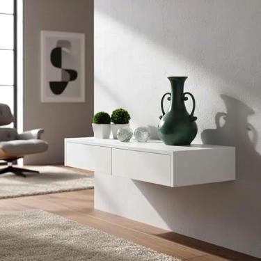 Imagem de Aparador Penteadeira Console Suspenso Branco Laca