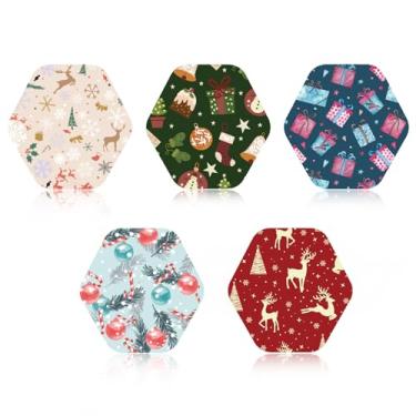 Imagem de 25un Capas Sensor para Freestyle Libre 2/3, Capas de Sensor CGM à Prova d'Água com Padrão Natalino, Adesivos Respiráveis à Prova de Suor Compatíveis com Libre 2 e 3 (5 Estilos)