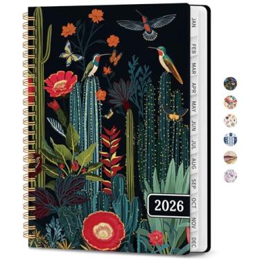 Imagem de Agenda 2026 – Agenda semanal e mensal, janeiro de 2026 a dezembro de 2026, agenda de calendário 2026 com encadernação em espiral, bolso interno, perfeito para material escolar de escritório em casa