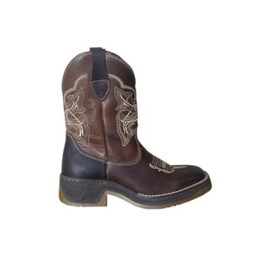 Imagem de Bota Texana Masculina Couro Country Solado Jump Marrom (Médio, BR, Adulto, Numérico, 42)