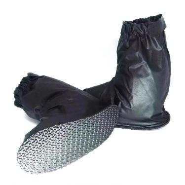 Imagem de Polaina Galocha Bota Chuva Motoqueiro Motoboy Delivery Impermeável Reforçada-Unissex