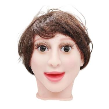 Imagem de oshhni Suporte de armazenamento para cabeça de manequim feminino, estilo aleatório, modelo de exibição de perucas para treinamento de cabeleireiro, salão de