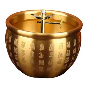 Imagem de Bothyi Suporte Retrô para Lâmpada de óleo com Brilho Ajustável em Cobre, em Formato de Buda, para Velas Votivas Ou Tealights. Ideal para Ghee, Manteiga, Estilo a