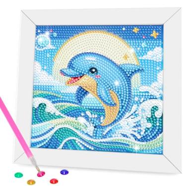 Imagem de Kits de arte de diamante - artes e artesanato - pintura de arte de diamante com moldura de madeira - presente de aniversário para meninos meninas - arte de pedra preciosa para adultos iniciantes