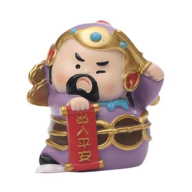 Imagem de Wswqop Estátua Feng Shui da Sorte Ornamento Presentes Bonitos Decoração de Mesa Miniaturas Criativas Mini Escultura para Estante de Livros de Festival, Roxo