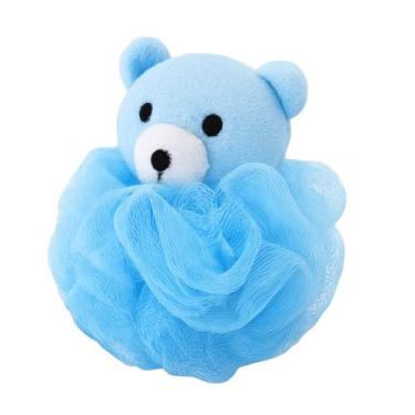 Imagem de Esponja Para Banho Infantil Macia Soft Kids Marco Boni, Azul, Ursinho
