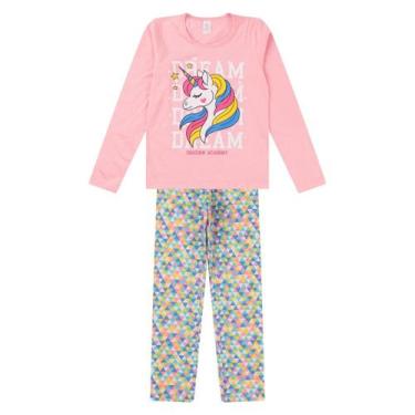 Imagem de Pijama Infantil Feminino Inverno Algodão Manga Longa 04 ao 14 - Aymee,