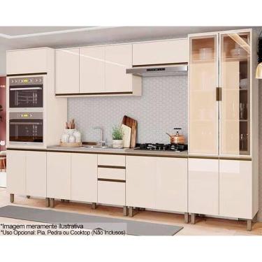 Imagem de Cozinha Completa Connect 7 Peças (2Aéreos+2Balcões+2Paneleiros+1Complemento) C5P89 Off White - Henn