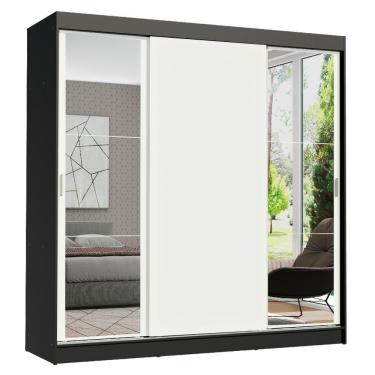 Imagem de Guarda Roupa Casal Reno 3 Portas de Correr Espelhos Madesa