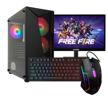 Imagem de Cpu Gamer Barato I5 16gb Ssd 240gb Wifi + Fonte + Gt 610 + Monitor 15"