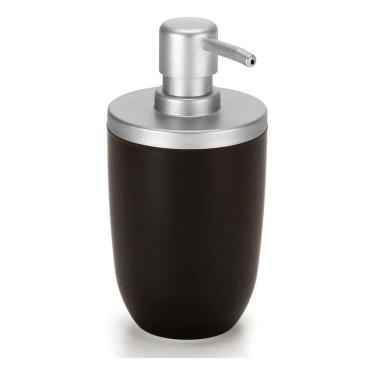 Imagem de 2X Porta Sabonete Liquido Luxo Para Lavabo Cor Preto Com Pra
