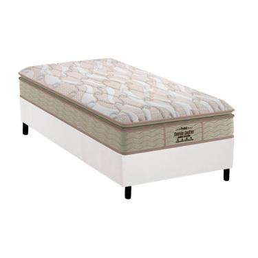 Imagem de Cama Box Solteiro: Colchão Anatômico Probel D33/Ag65 Extreme Resistence + Base White(88X188)