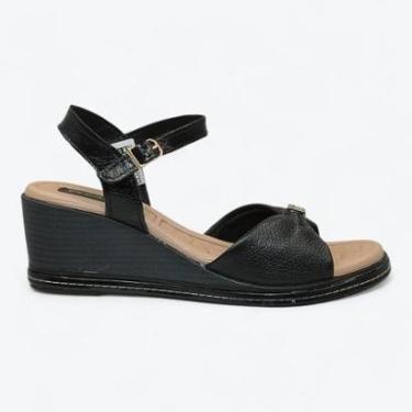 Imagem de Sandália Pegada Anabela em Couro Feminina 23395604-Feminino