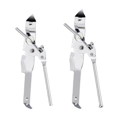 Imagem de 2 peças de abridor de latas manual, abridores de garrafas de cerveja banhados a ferro, prata, liso, portátil, economia de mão de obra para idosos, acampamento, cozinha, banquete