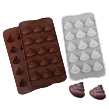 Imagem de Casa de festa para molde fondant moldes criativos de silicone para cocô chocolate cozinha 2 peças