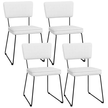 Imagem de Kit 04 Cadeiras De Jantar Allana L02 Facto Branco