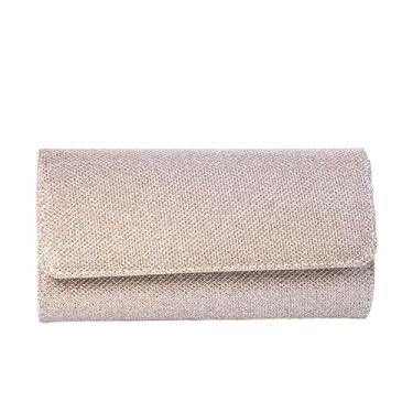 Imagem de SANOVIO Bolsa clutch Sparkle para mulheres | Bolsa noturna brilhante conversível 3 em 1 e bolsa de festa | Presente de casamento, Champanhe - 1
