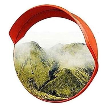 Imagem de Espelho de segurança de trânsito Espelho convexo para entrada de automóveis Espelhos convexos para parede Espelho convexo para entrada de garagem HD Espelho de tráfego grande angular, espelho de