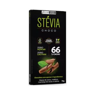 Imagem de Chocolate 66% Cacau Zero Açúcar Zero Lactose 70g - Stévia Choco
