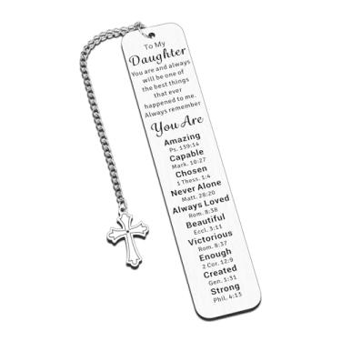 Imagem de Marcadores de livro cristãos para mulheres, filhas, presentes de batismo, presentes para meninas, presentes de aniversário de 16 anos para filhas, presentes para amantes de livros para mulheres