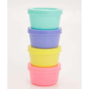 Imagem de Kit 4 Potes Organizadores Básicos Marisa -04146, UN, Amarelo e Rosa
