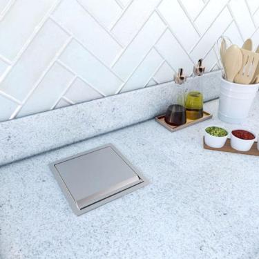 Imagem de Lixeira Com Alça E Balde 5 Litros Basculante Escovado