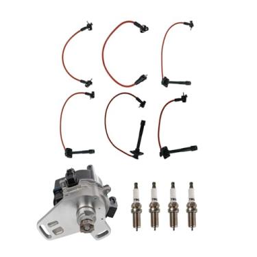 Imagem de TRQ Kit de ignição Distribuidor Conjunto de fios de velas de ignição compatível com Toyota Camry 1992-1995 1992-1996 Celica MR2