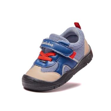 Imagem de Sapatos de bebê infantil meninos meninas tênis de caminhada malha respirável leve tênis para primeiros caminhantes 9 12 18 21 24 meses, X104 Azul, 18-21 Months Toddler