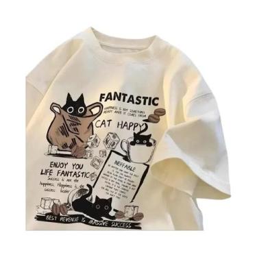 Imagem de Camiseta Unissex Oversized plus Size Com Estampa De Desenho Animado Es