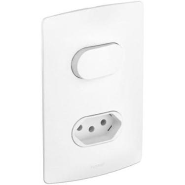 Imagem de INTERRUPTOR PARALELO + TOMADA 2P+T 4X2 10A NYLON BRANCO - NEREYA - PIAL - 663161