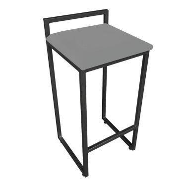 Imagem de Banqueta Pietra Suede Grafite