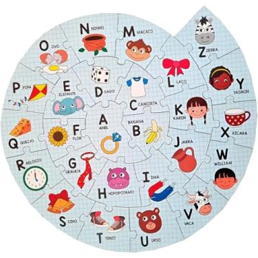 Imagem de Alfabeto Caracol – Quebra-Cabeça Educativo para Crianças | Aprenda Letras, Coordenação Motora e Raciocínio Lógico