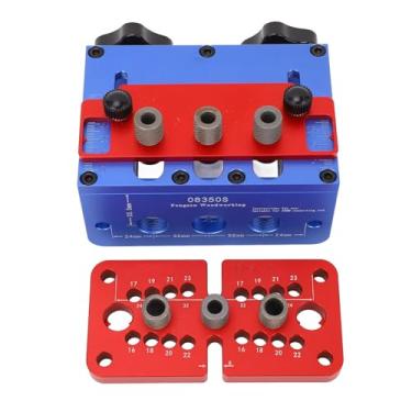 Imagem de Garosa Guia de Perfuração de Furo de Passador de Madeira 3 Em 1 Gabarito de Liga de Alumínio para Juntas T L Rápidas e Precisas, Posicionador de Punção de 8 Mm 10 Mm 15 Com Caixa de Armazenamento de