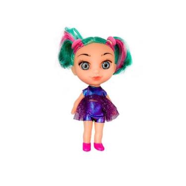 Imagem de Boneca Blogueira com Acessórios, 18cm, Inclui Tripé, Celular, Máquina Fotográfica, Óculos e Suporte, Material Polietileno e Vinil