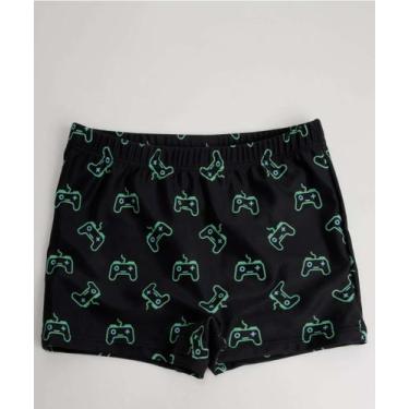 Imagem de Sunga Infantil Estampa Game MR Tam 4 a 10-59020, 10, Preto