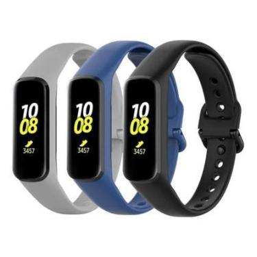 Imagem de 3 Pulseiras de Silicone Colorida Para Samsung Galaxy Fit E Sm R375 - W