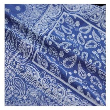 Imagem de Tecido Jeans Lavado De Algodão 150 × 50 Cm Estampado Floral Para Artesanato Faça Você Mesmo Jeans Vestido Camiseta Material De Costura Traje Decoração(Blue 4,1.5x10m)