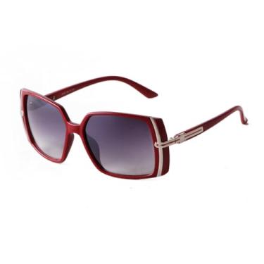 Imagem de HCHES Óculos de Sol Oversized Femininos Pretos com Rebites - Modelos de Luxo (5)