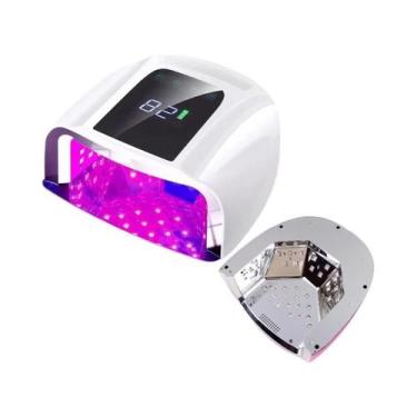 Imagem de Lâmpada De Unhas UV LED Sem Fio De 96W Com Espelho Refletivo, Secador 