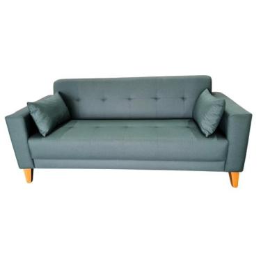 Imagem de Sofá  Gianni Tecido Acquablock Pé Trapézio Claro  180cm - 4R Estofados