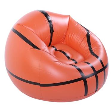 Imagem de GLOGLOW Cadeira Inflável Com Design Ergonômico, Espreguiçadeira Inflável de Basquete para Acampamento Ao Ar Livre, Praia, Festa na Piscina, Cadeira de Ar Portátil, Móveis Domésticos de 43,31 X 43,31