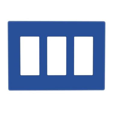 Imagem de Azul 3 Gang Triple Rocker/Decorator Light Switch Wall Plate Cover Decorativa GFCI Placa Elétrica Switchplate Dimmer