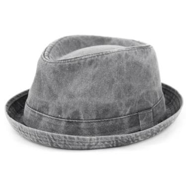 Imagem de Chapéu EPOCH F2233 PRETO de algodão estilo vintage Fedora