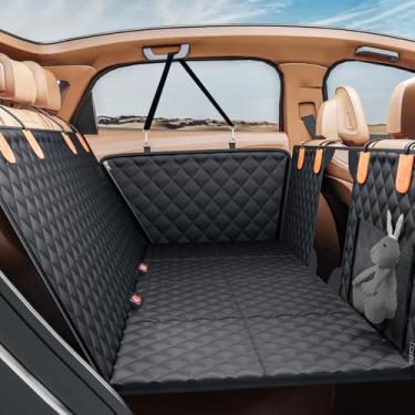 Imagem de Extensor de banco traseiro para cães, capa de assento de carro de cachorro com fundo rígido - suporta 181 kg, capa para animais de estimação do banco traseiro com janela de malha, rede impermeável