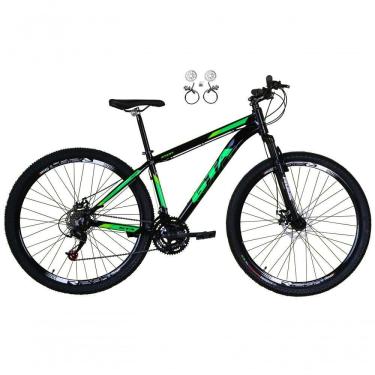 Imagem de Bicicleta Aro 29 Gta Start 21v Freio A Disco Hidráulico Alumínio Garfo Suspensão - Preto-verde