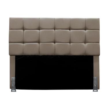 Imagem de Cabeceira Queen 160 Cm Estofada Larissa Em Suede Com Frame Bege Escuro