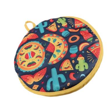 Imagem de Fabater Bolsa de Pano Isolada para Aquecedor de Tortilha para Protetor de Calor para Micro-ondas para Rolos de Pizza de Pão Naan, Compacta e Portátil para Piqueniques, Viagens Rodoviárias e Reuniões