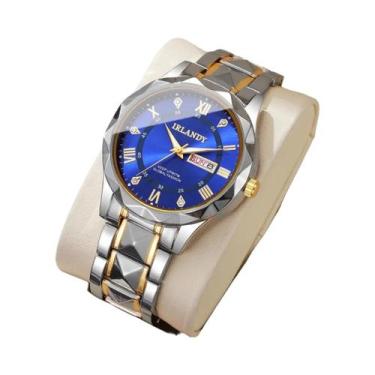 Imagem de Relógio De Luxo Masculino Com Pulseira De Aço Inoxidável Mostrador Rom
