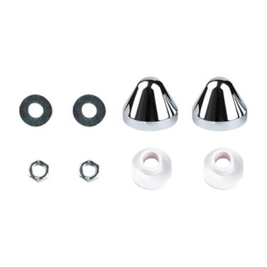 Imagem de KiBcsLic Tampas de Parafuso para Vaso Sanitário Suspenso de Parede, Fáceis de Instalar com Porcas e Arruelas. Acessórios Profissionais para Vasos Sanitários e, Prata